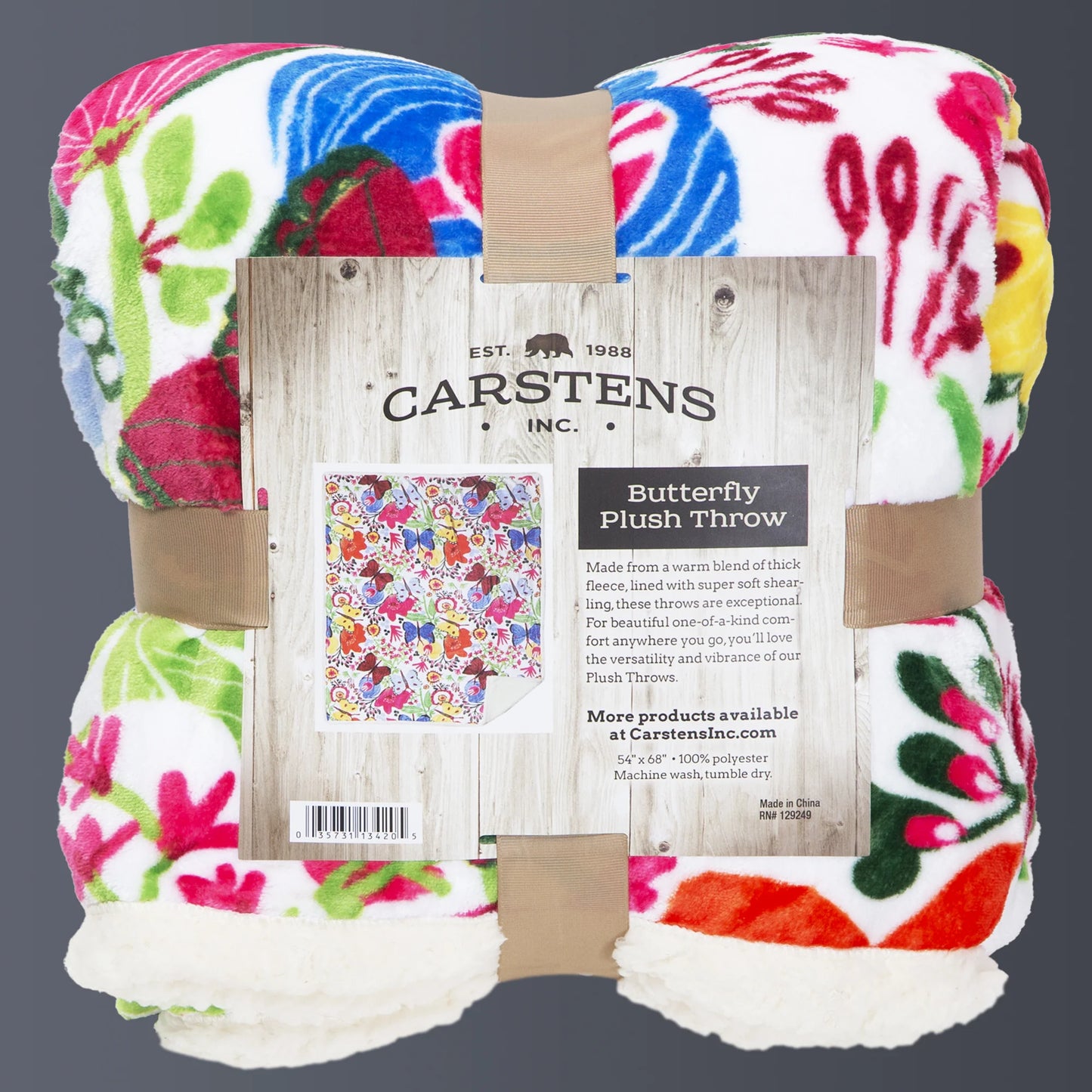 JP825 Carsten's Butterfly Plush Throw Blanket