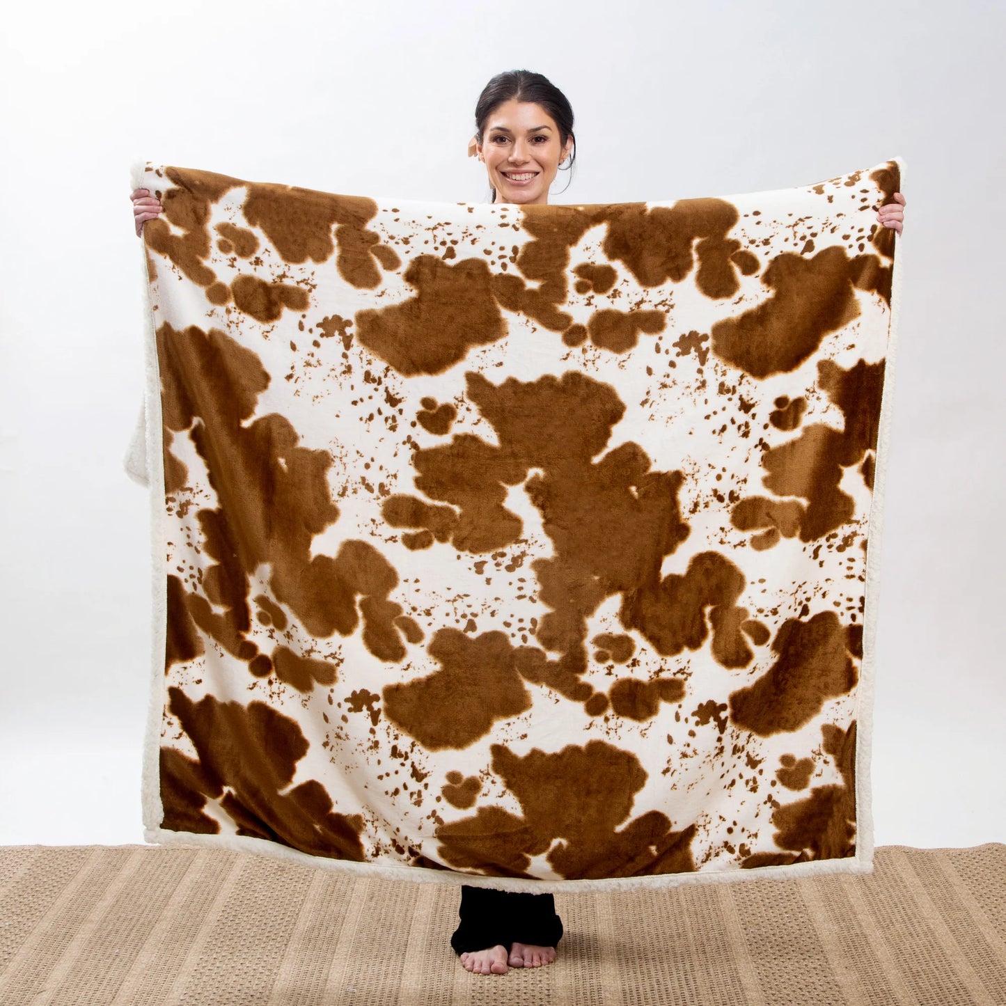 JP880 Carsten's Hair on Hide Plush Throw Blanket