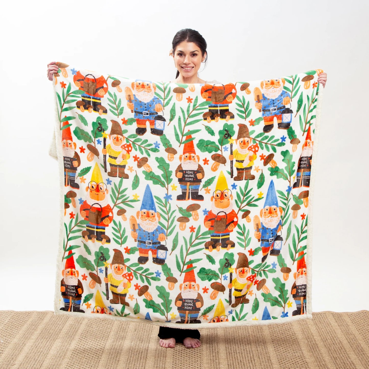 JP896 Carsten's Gnomes Plush Throw Blanket