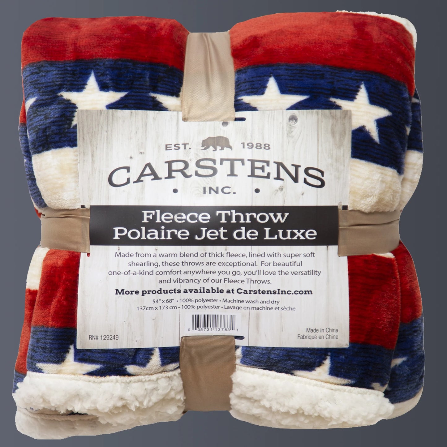 JP900 Carsten's Americana Plush Throw Blanket