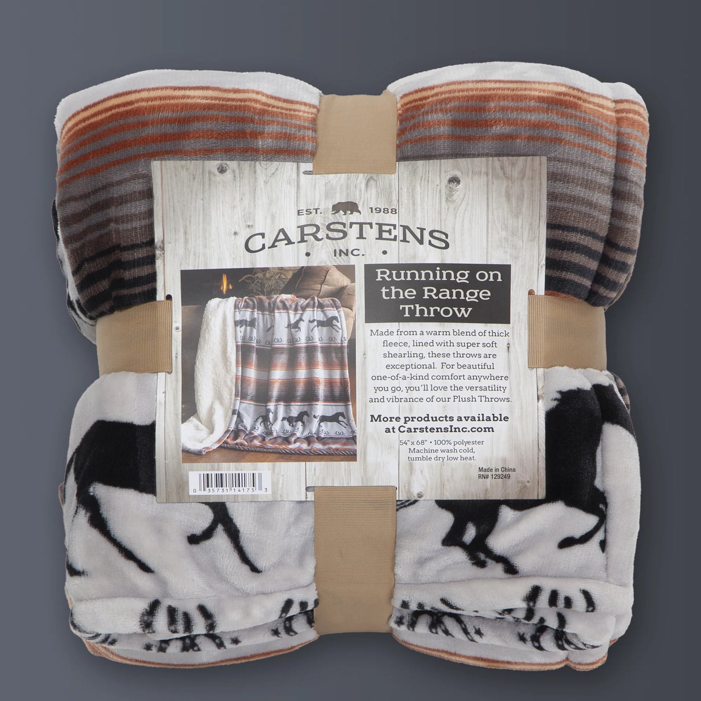 JP967 Carsten's Running On The Range Throw Blanket
