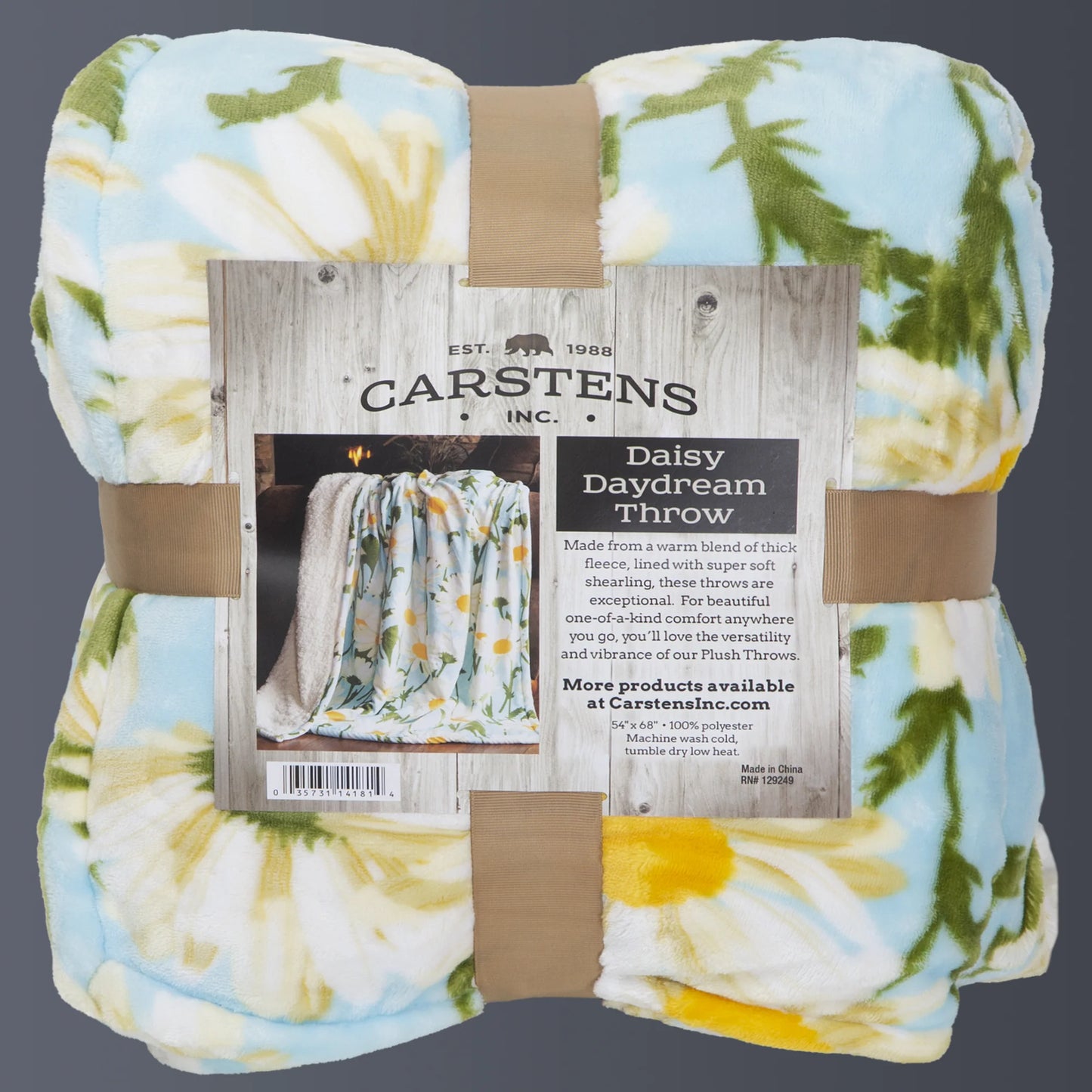 JP970 Carsten's Daisy Daydream Plush Throw Blanket