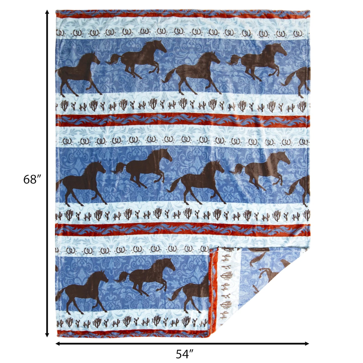 JP971 Casten's Dancing Horses Heavy Weight Unlined Throw Blanket