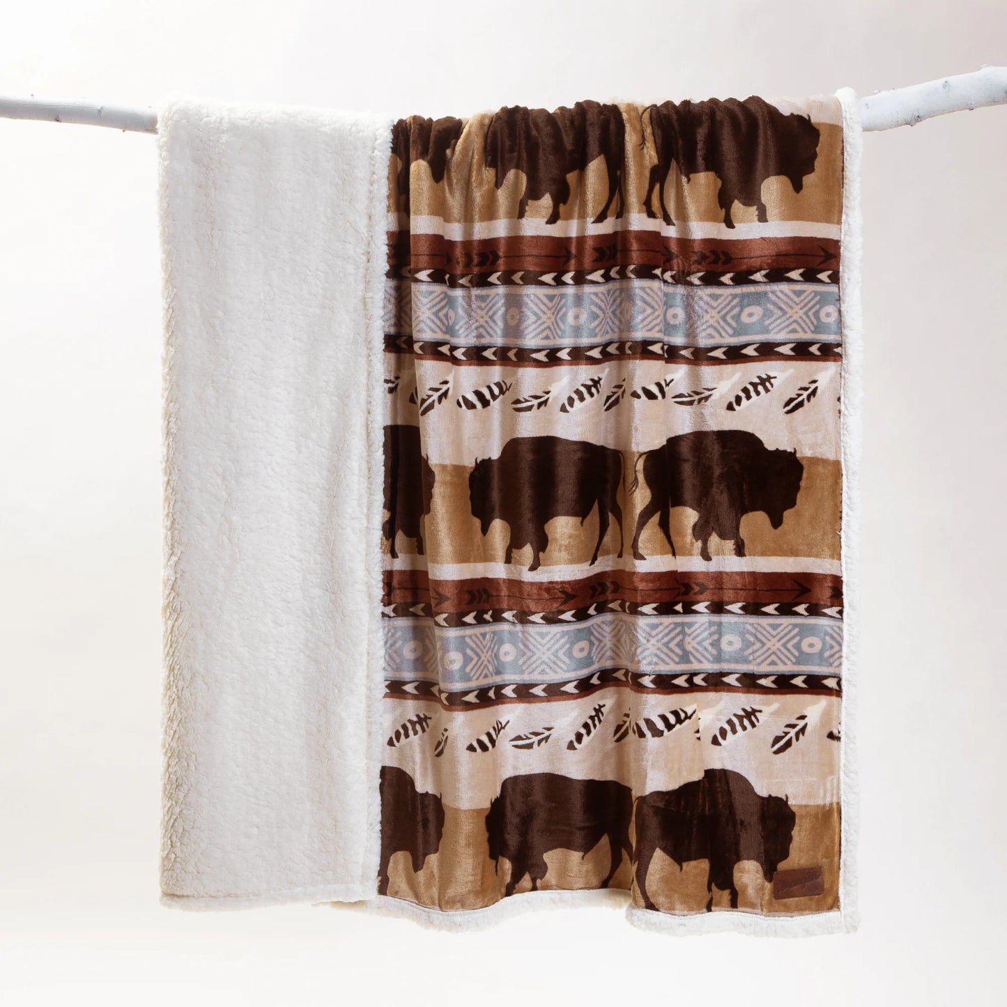 JW195 Carsten's Buffalo Plush Throw Blanket