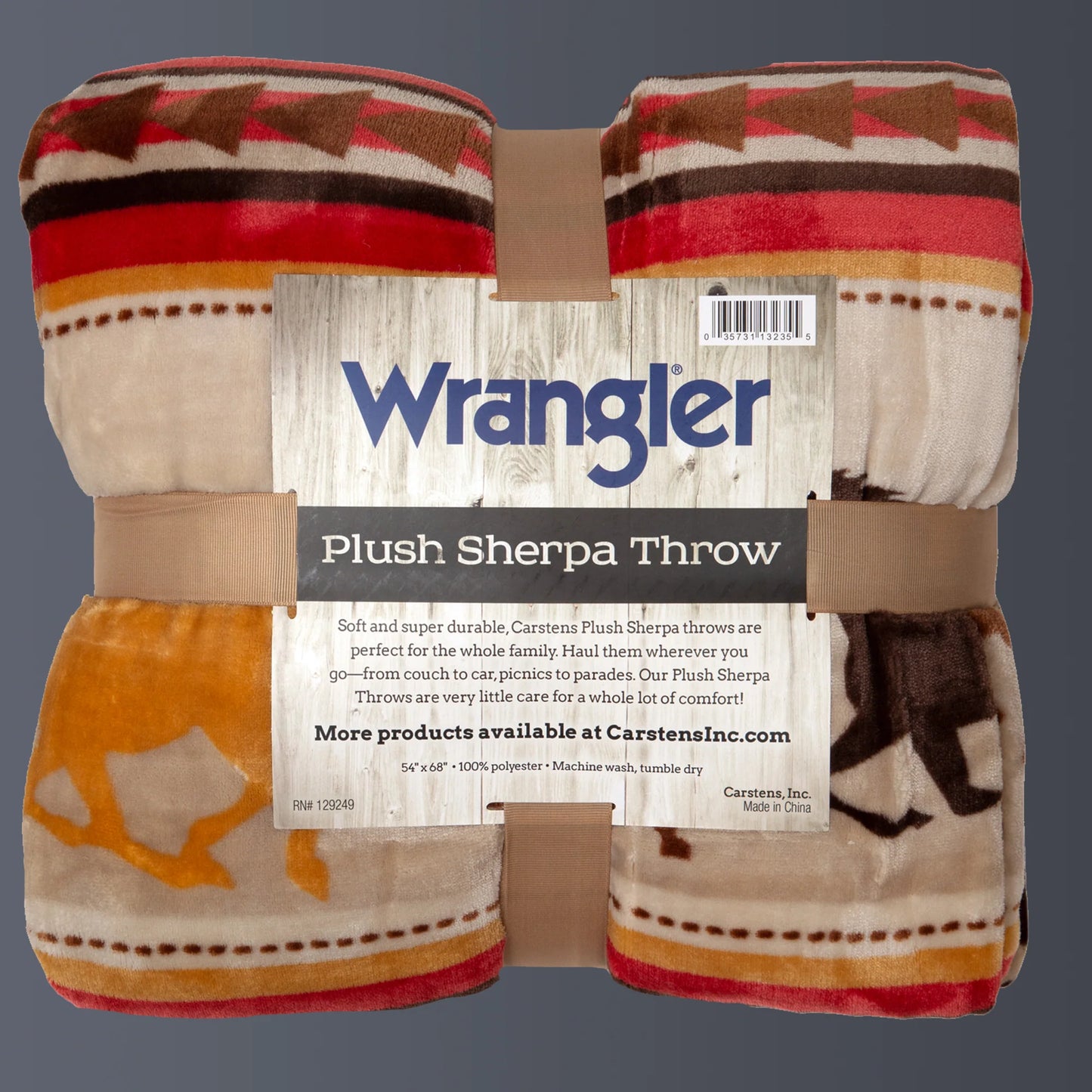 JW196 Carsten's Wrangler Running Horses Throw Blanket