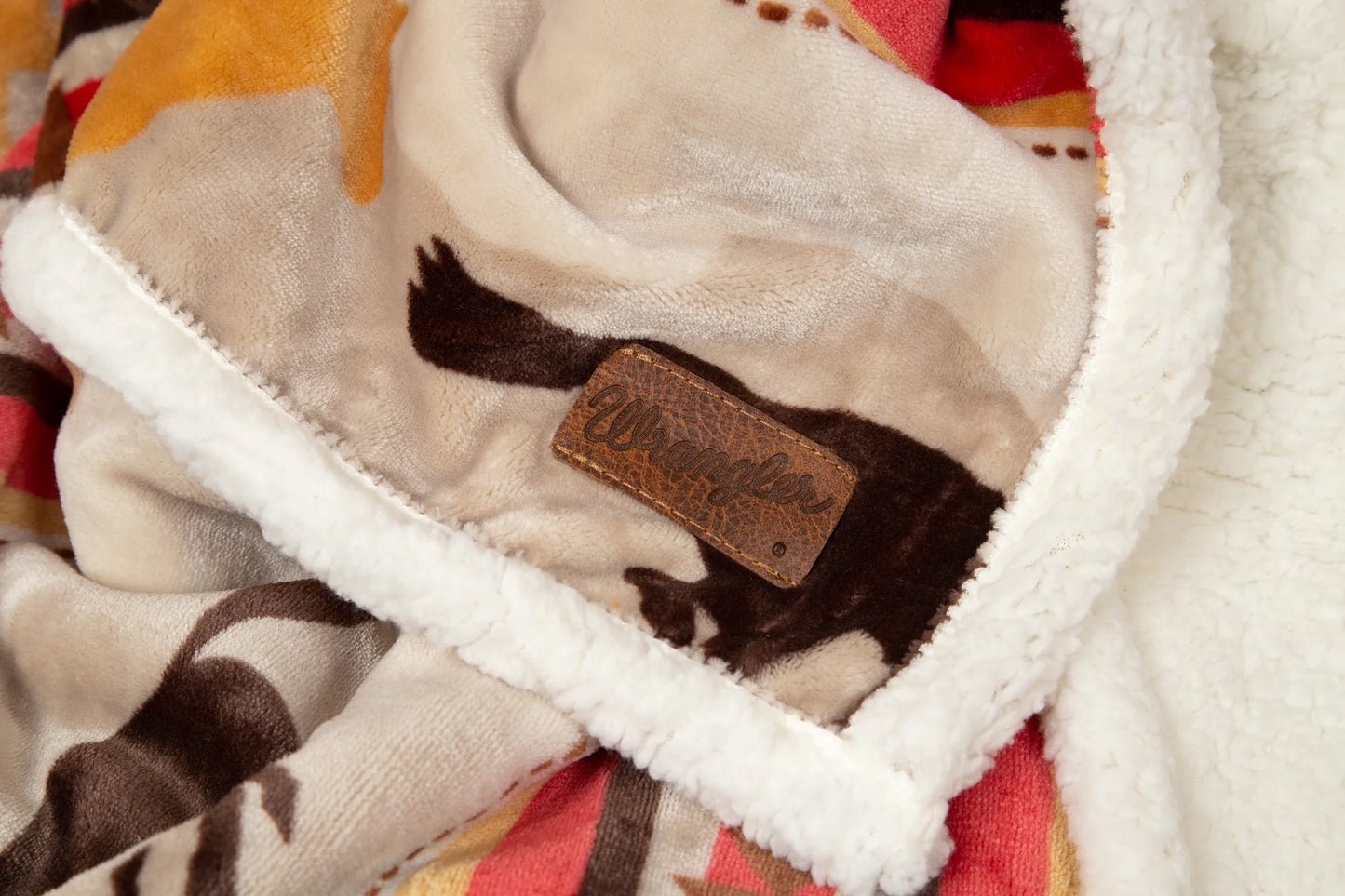 JW196 Carsten's Wrangler Running Horses Throw Blanket