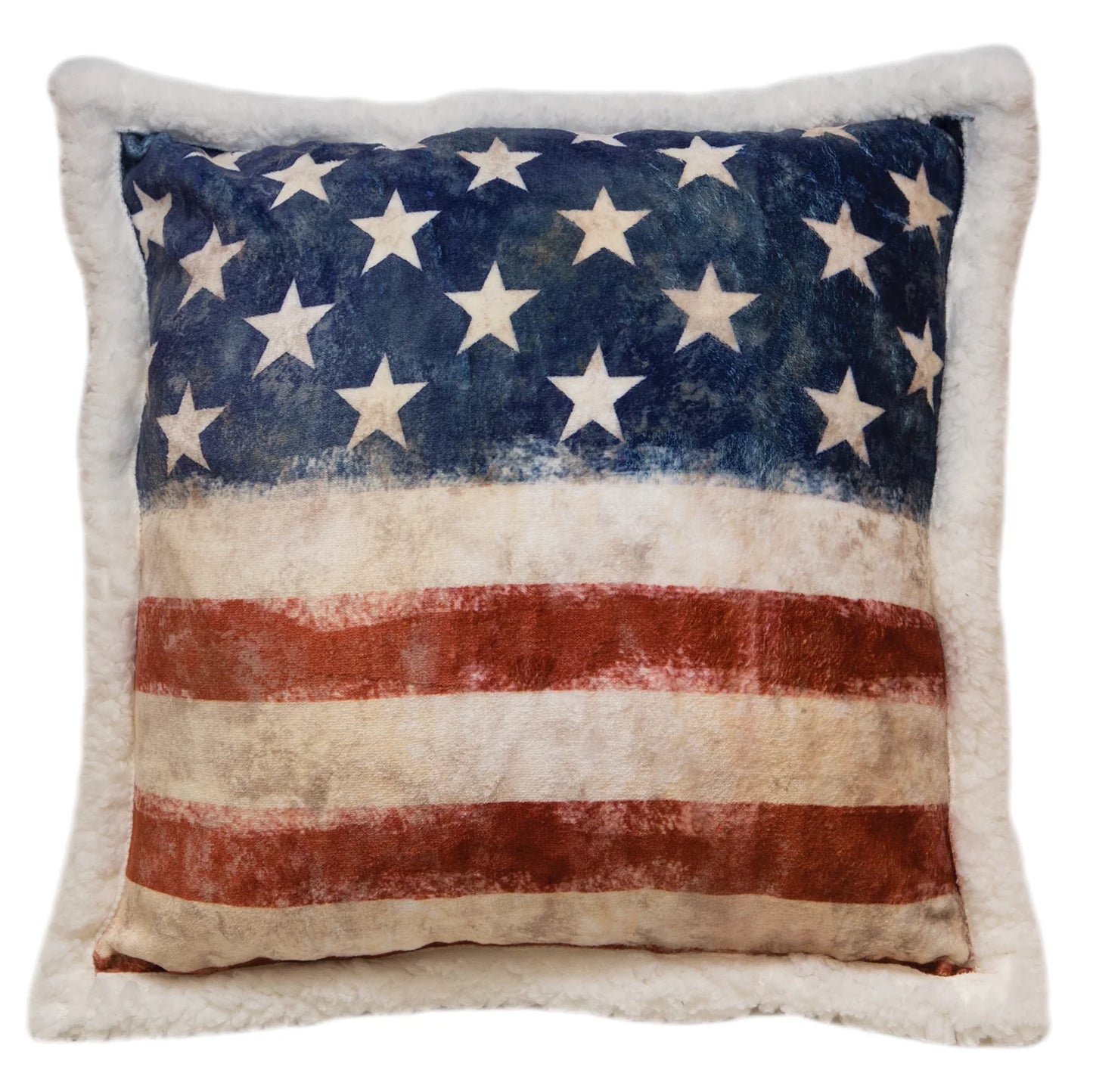 JW198-P Casten's Wrangler Stars & Stripes Plush Throw Pillow
