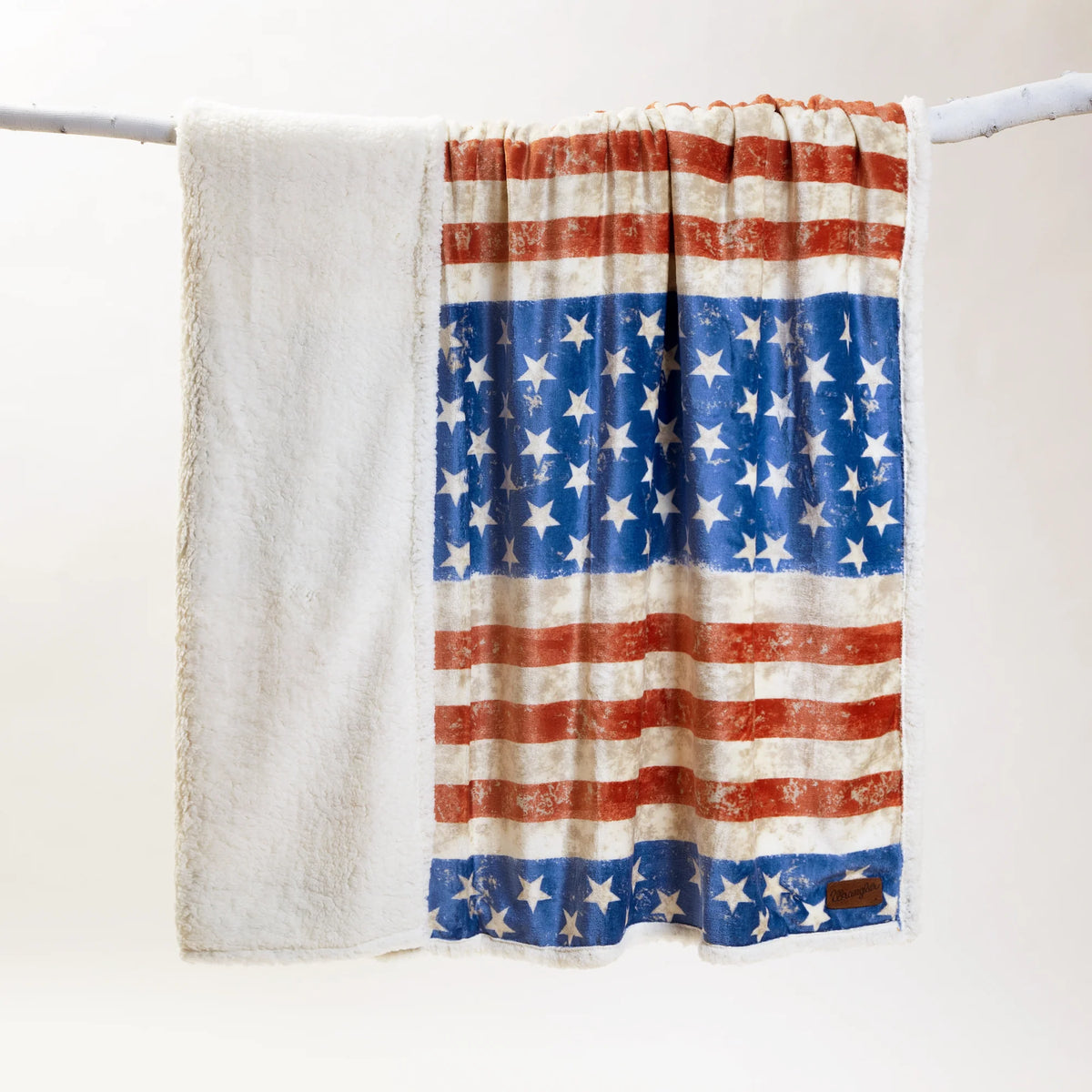 JW198 Casten's Wrangler Stars & Stripes Plush Throw Blanket
