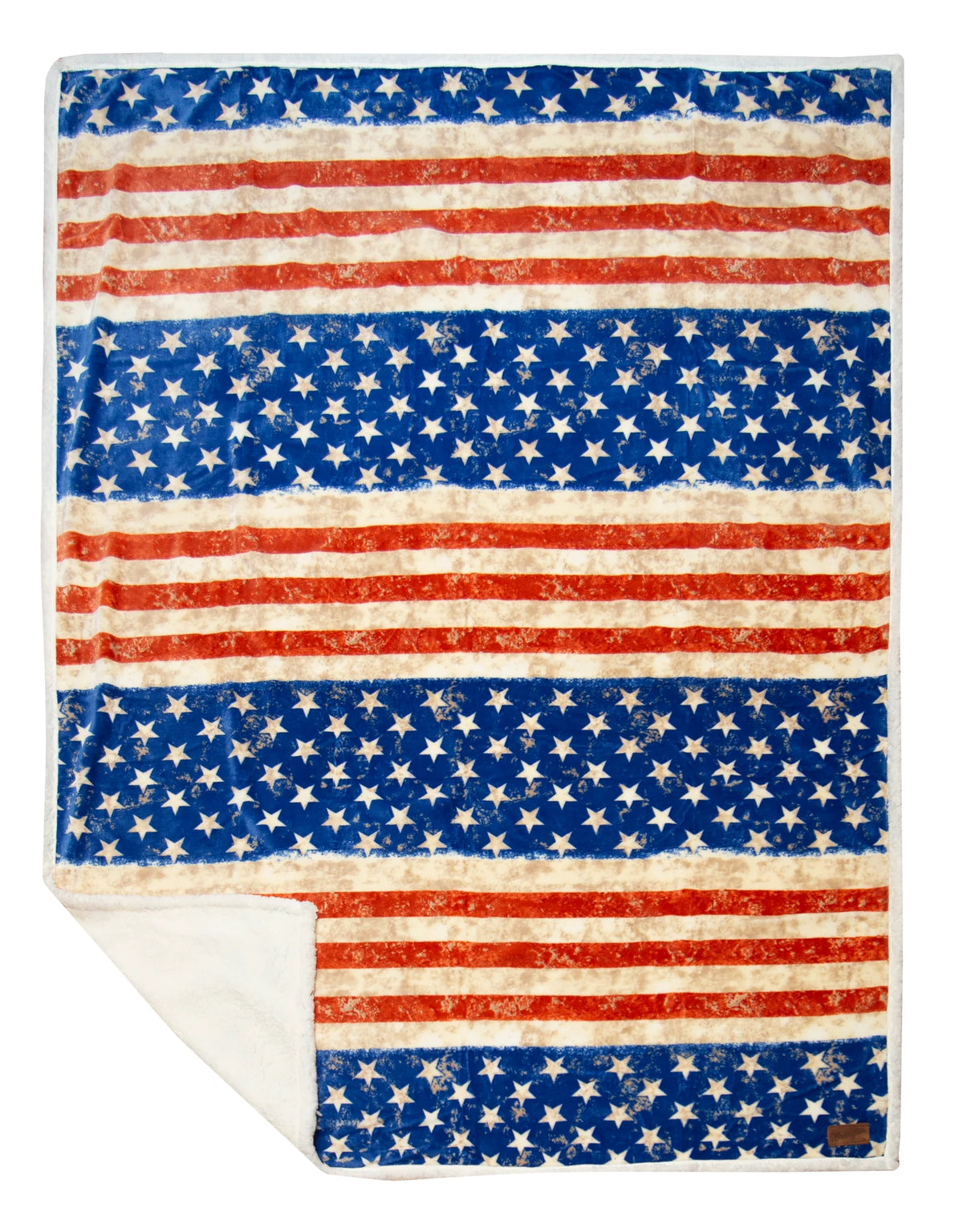 JW198 Casten's Wrangler Stars & Stripes Plush Throw Blanket