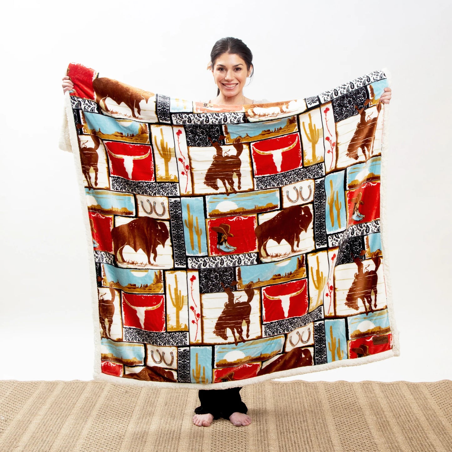 JW260 Carsten's Wrangler Vintage Plush Throw Blanket
