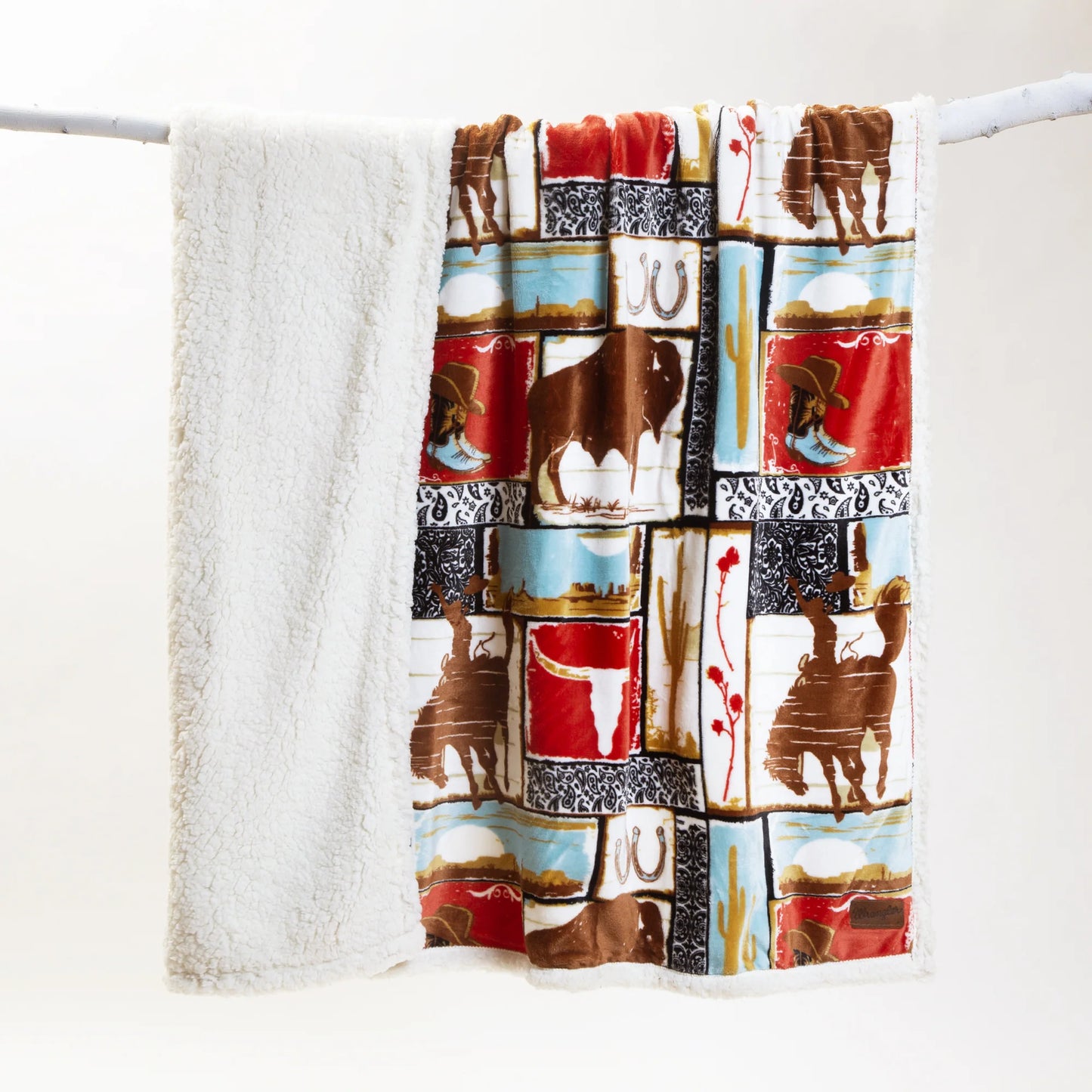 JW260 Carsten's Wrangler Vintage Plush Throw Blanket