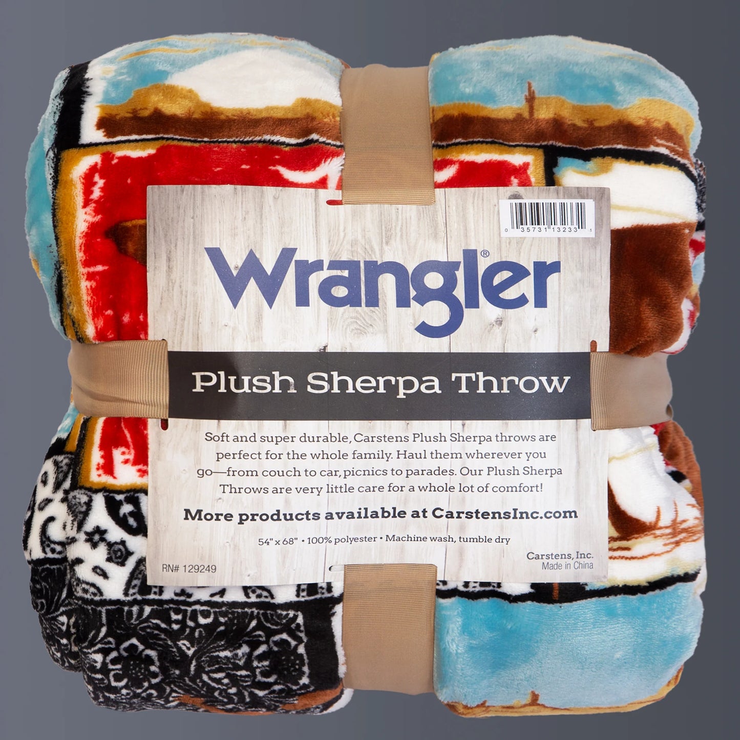 JW260 Carsten's Wrangler Vintage Plush Throw Blanket