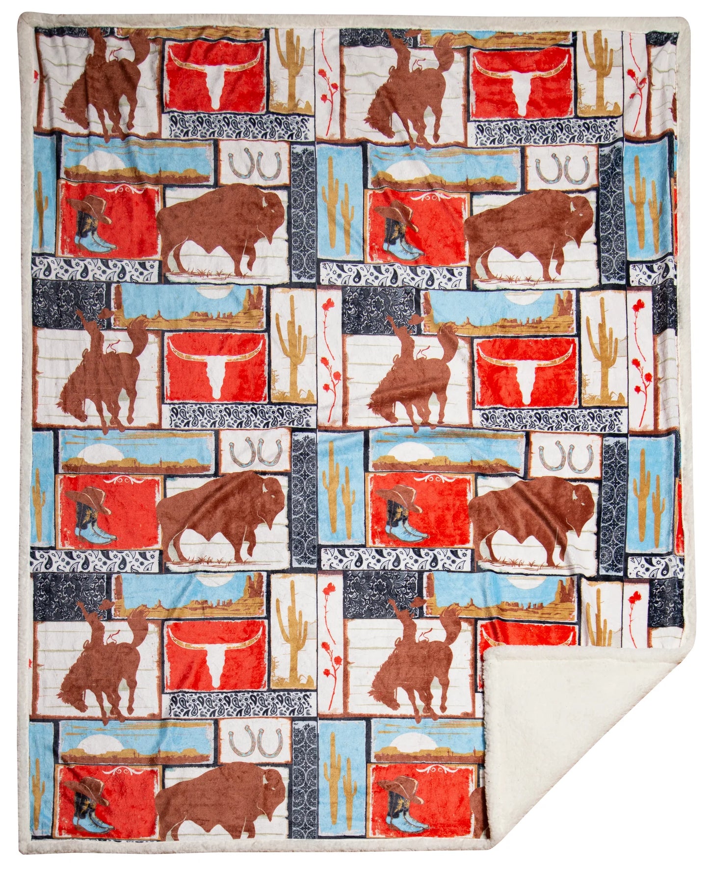 JW260 Carsten's Wrangler Vintage Plush Throw Blanket