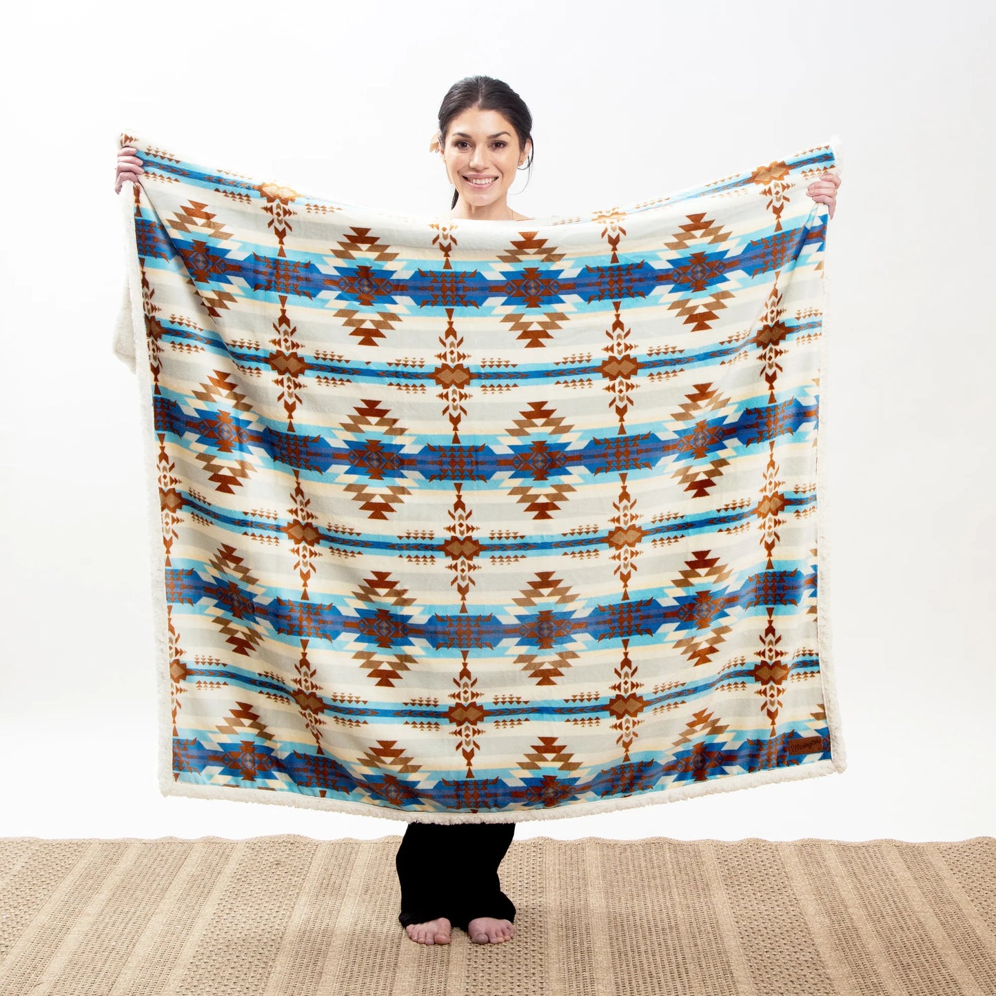 JW261 Carsten's Wrangler Stack Rock Southwest Plush Throw Blanket