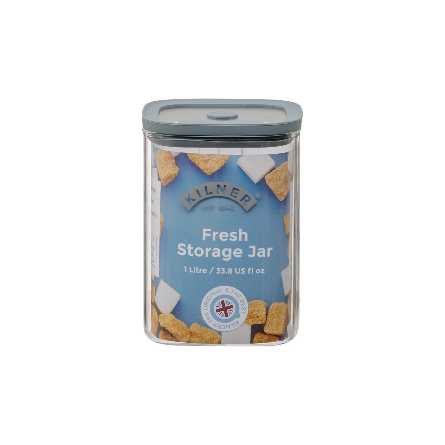 Kilner Fresh Storage 1 Litre Square Jar