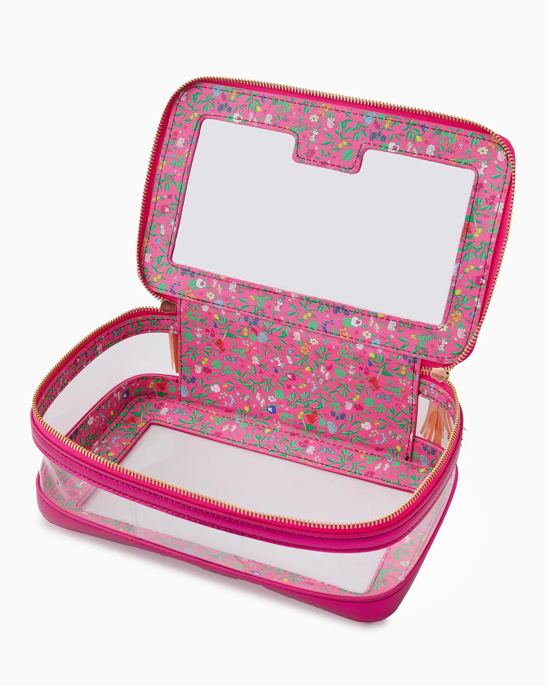 OH MY MAHJONG METALLIC PINK TILE STORAGE BAG