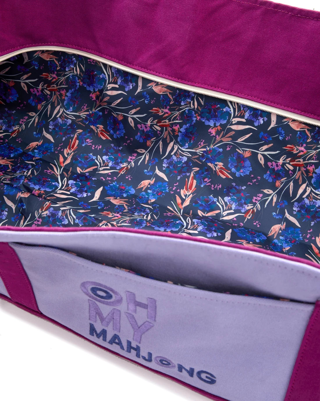 Purple Mat Storage Mahjong Bag