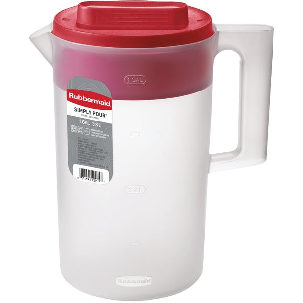 1 GAL RED LID PITCHER