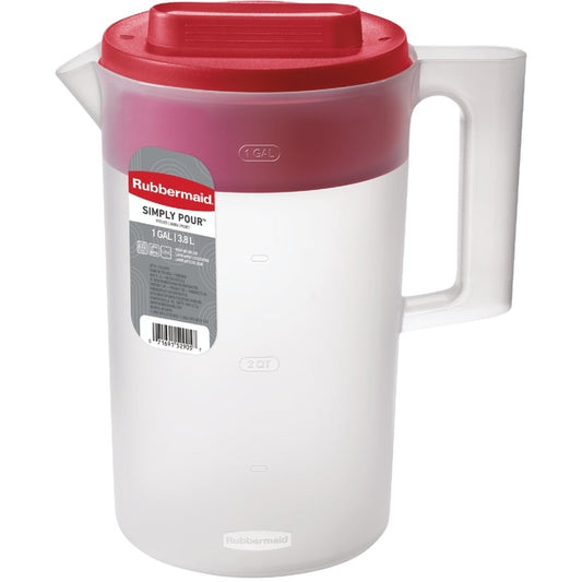 1 GAL RED LID PITCHER