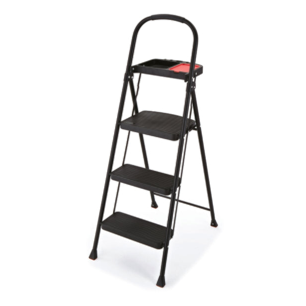 STEP STOOL 3 STEP STEEL PROJ TRAY