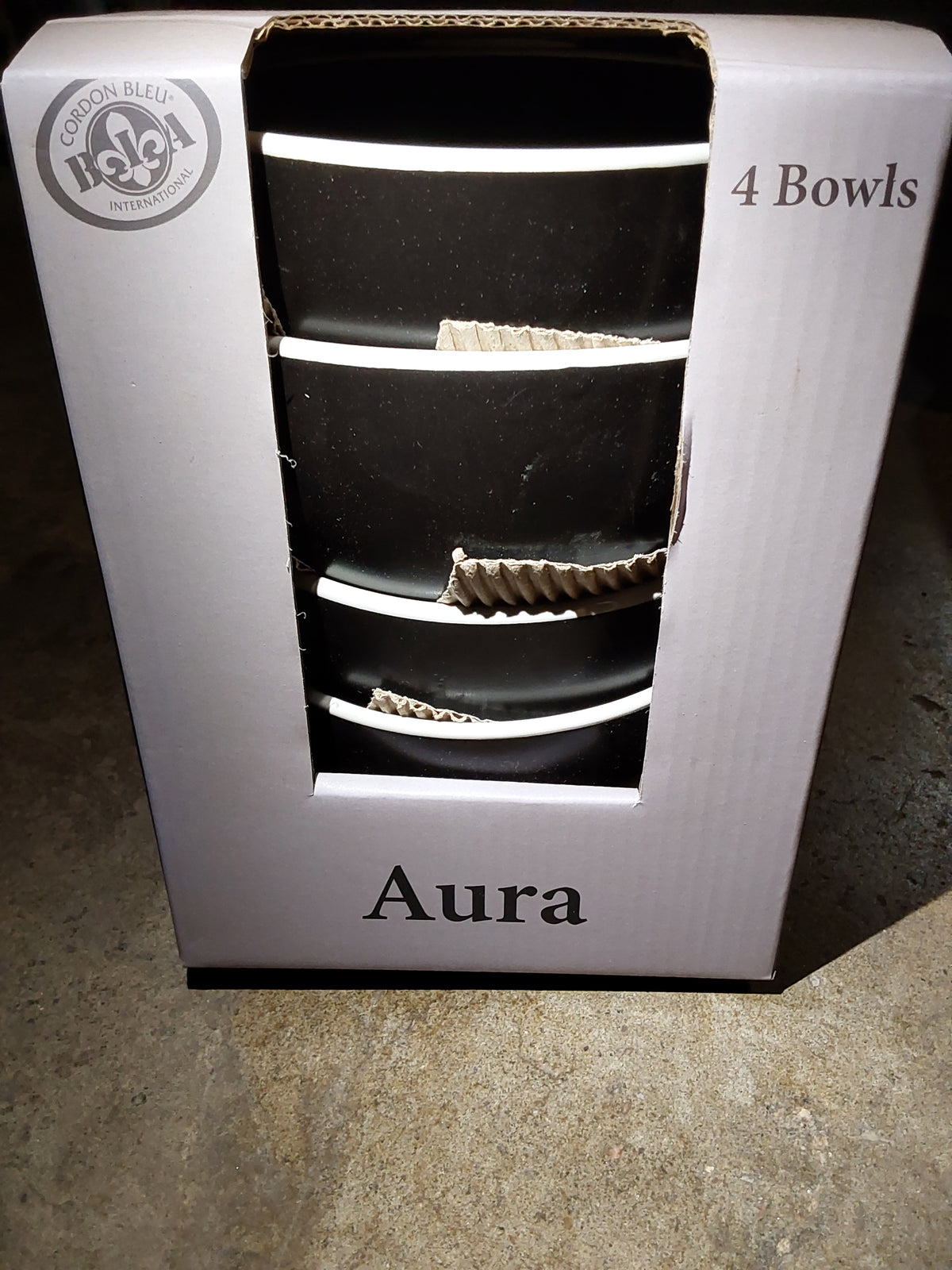 Aura Collection Black Bowls - Set of 4