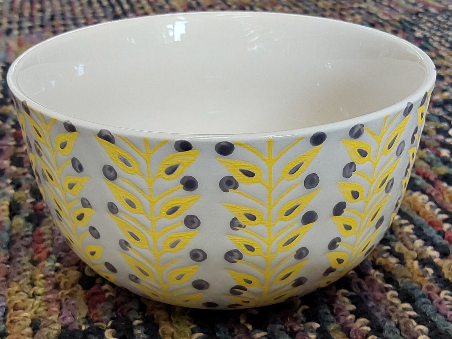 Hand Stamped Stoneware Bowls - Assortment