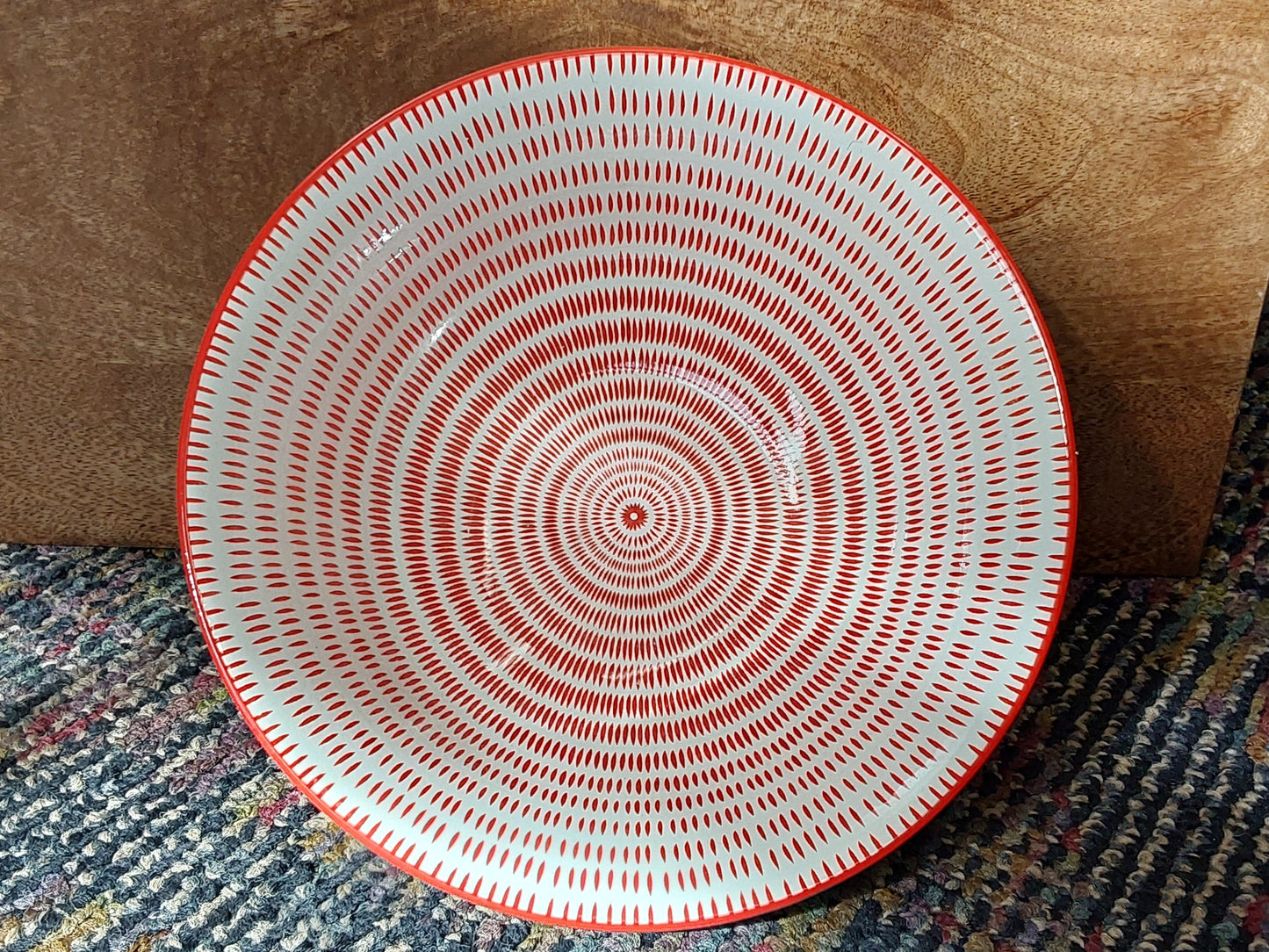 Black Tiles Stamped Bowl 8 inch