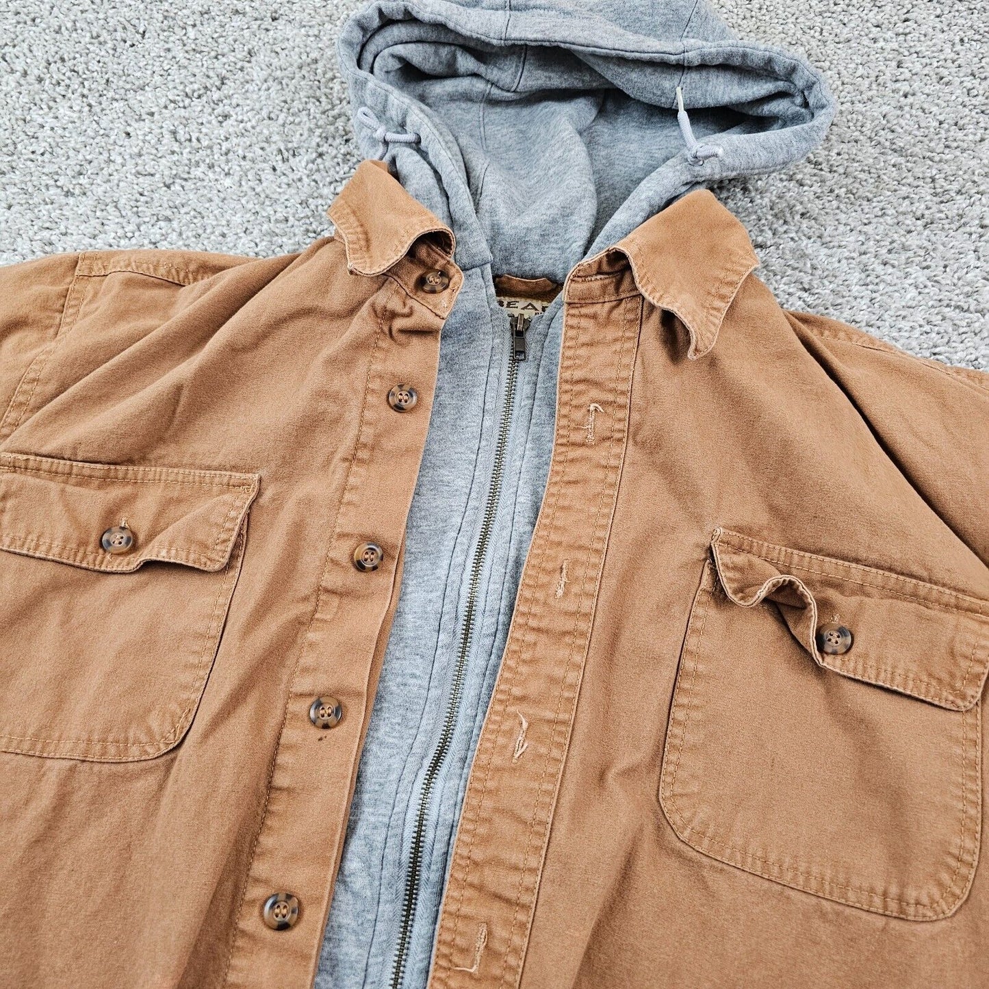 MENS FLEECE JACKET COPPER WINDFLAP