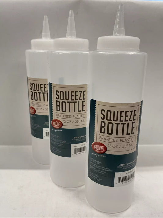 SQUEEZE BOTTLE 24 OZ, CLEAR BPA-FREE PLASTIC
