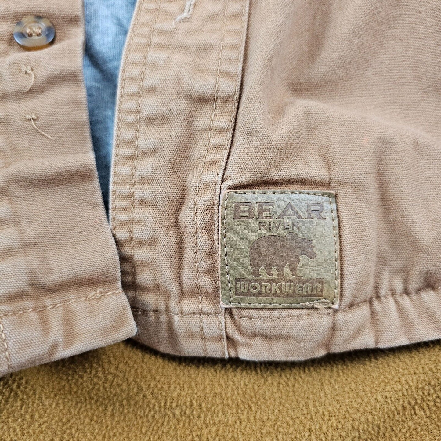 MENS FLEECE JACKET COPPER WINDFLAP