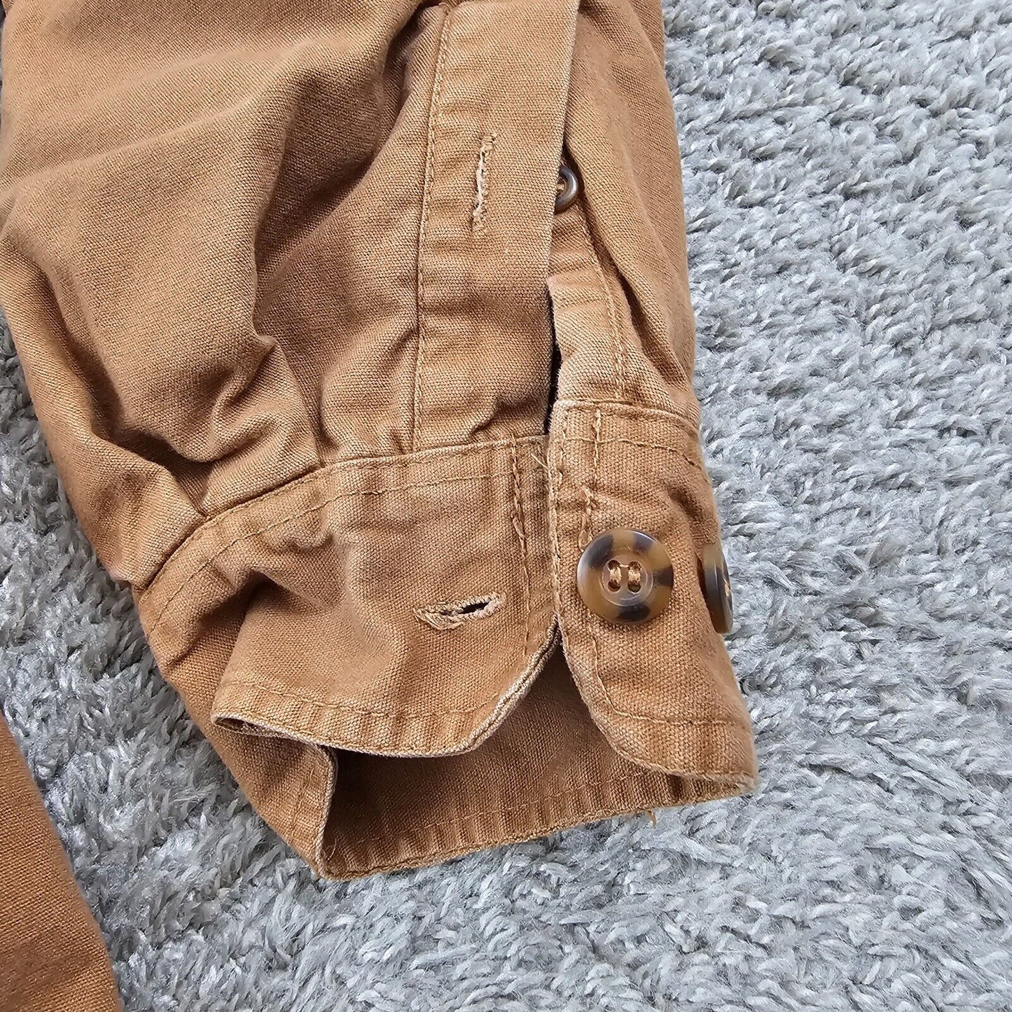 MENS FLEECE JACKET COPPER WINDFLAP