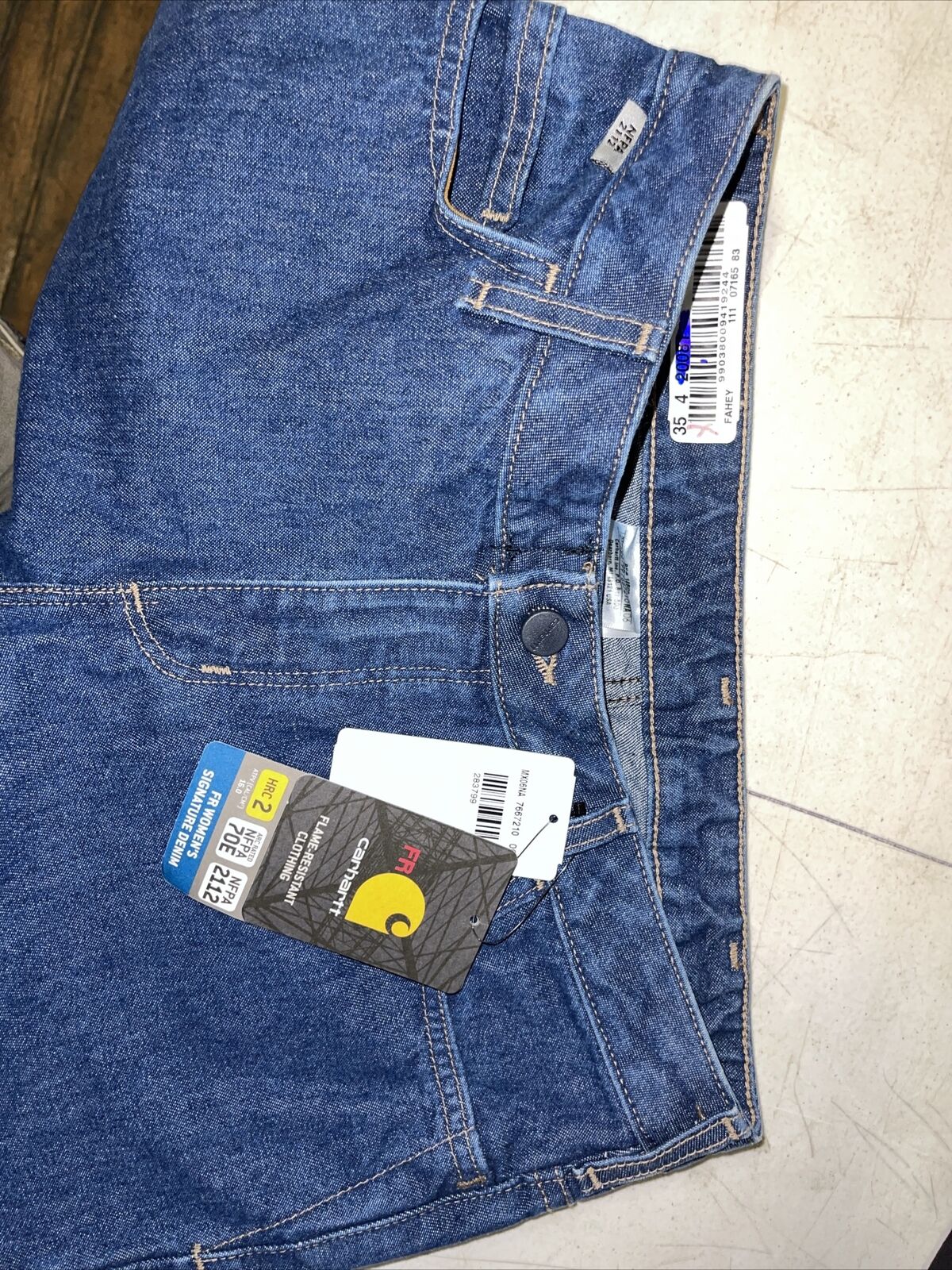 Carhartt FR Flame Resistant Women’s 4x32 Jeans Relaxed Fit 101249-407