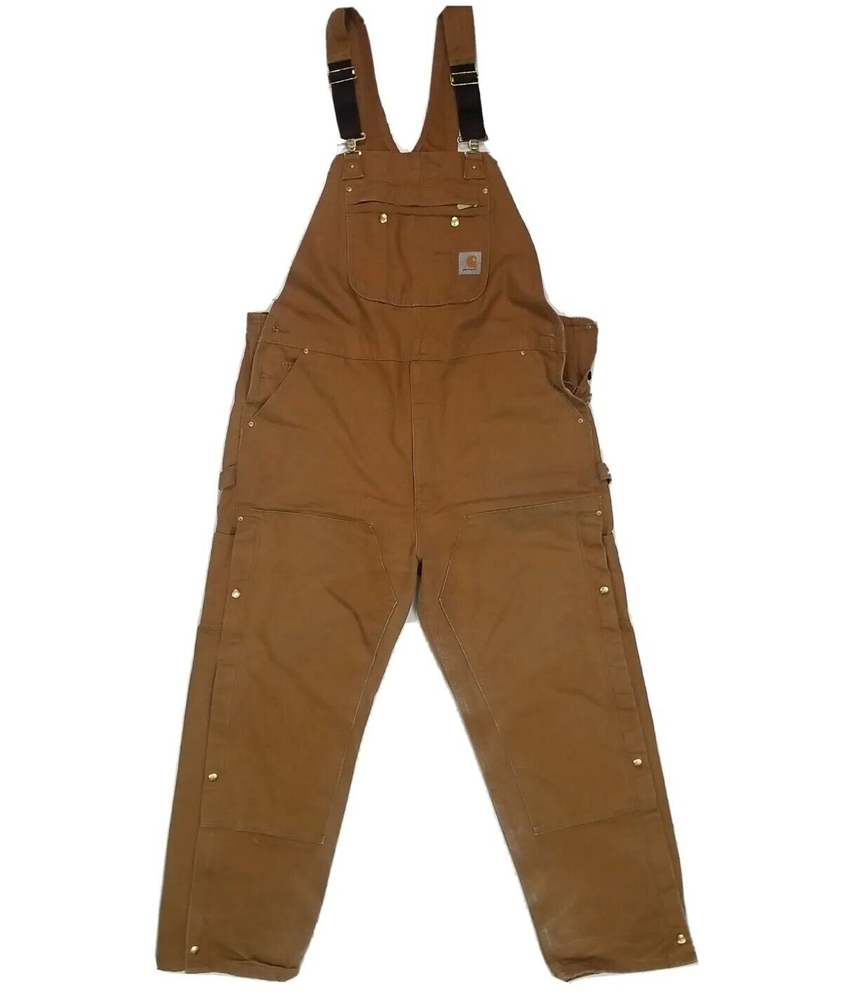 R37-BRN QUILT LINED ZIP-TO-THIGH BIB OVERALLS CARHARTT