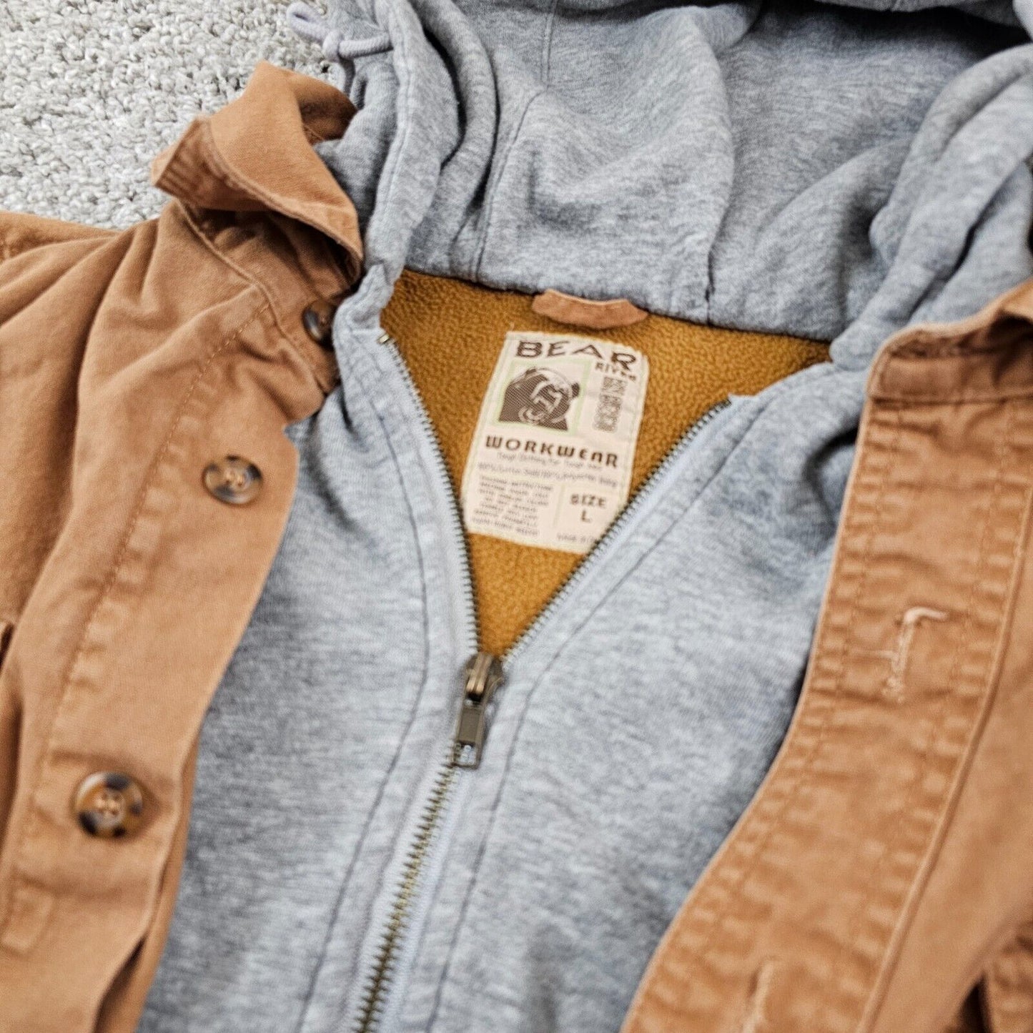 MENS FLEECE JACKET COPPER WINDFLAP