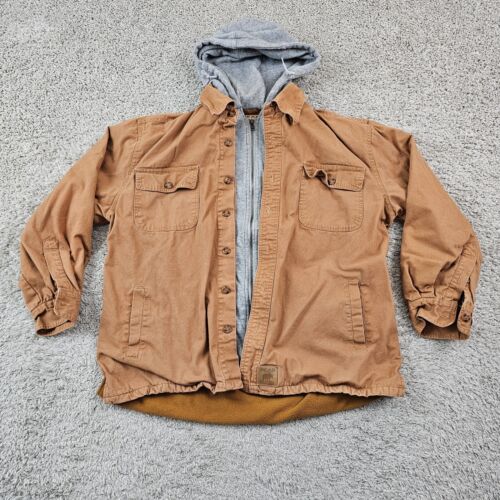 MENS FLEECE JACKET COPPER WINDFLAP
