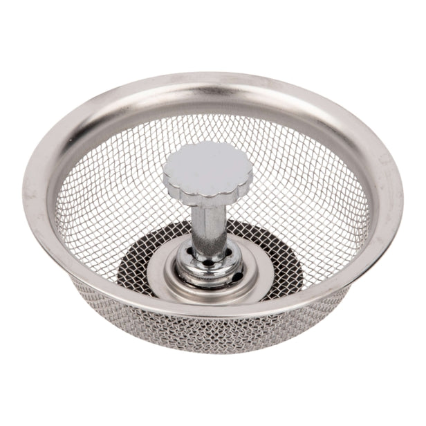 SINK MESH BASKET SS WITH STOPPER