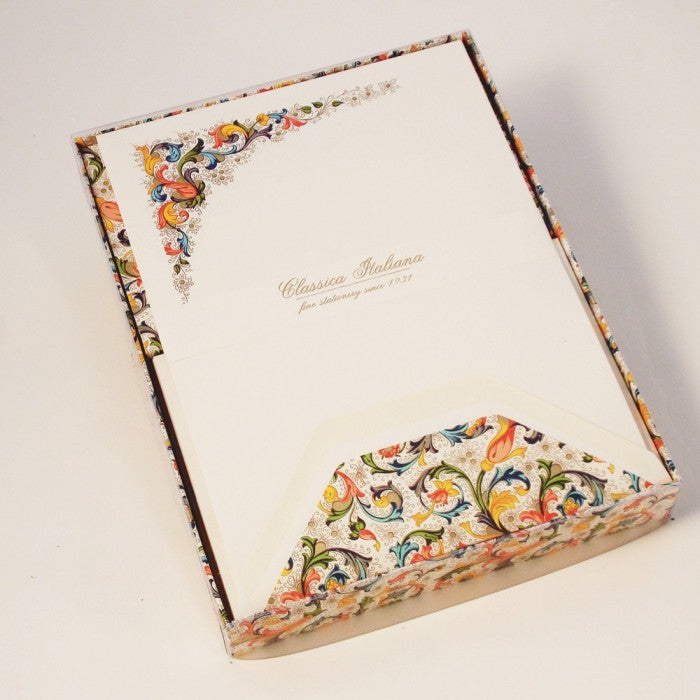 Writing Papers and Lined Envelopes - Florentine Style
