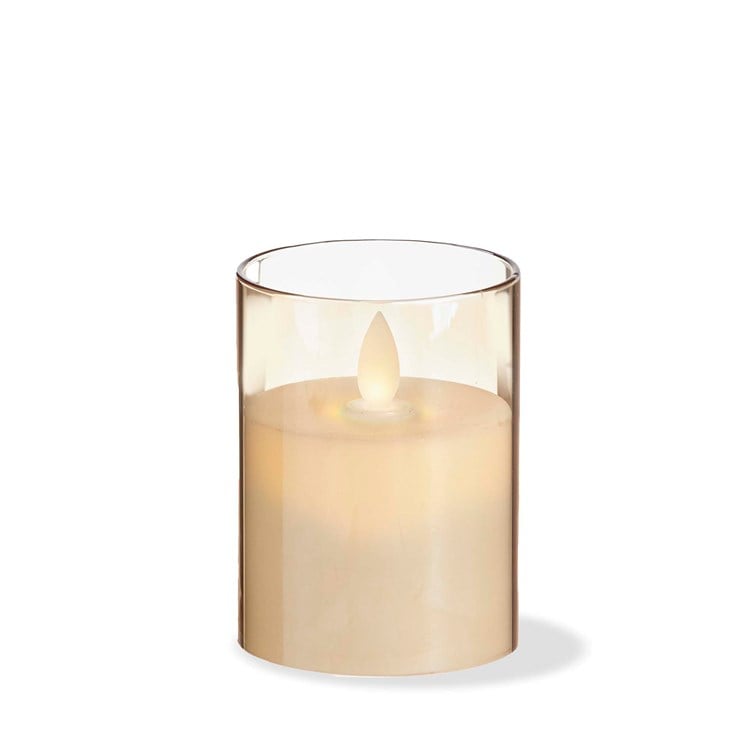ESTELLA LED GLASS HURRICANE 3X4 AMBER