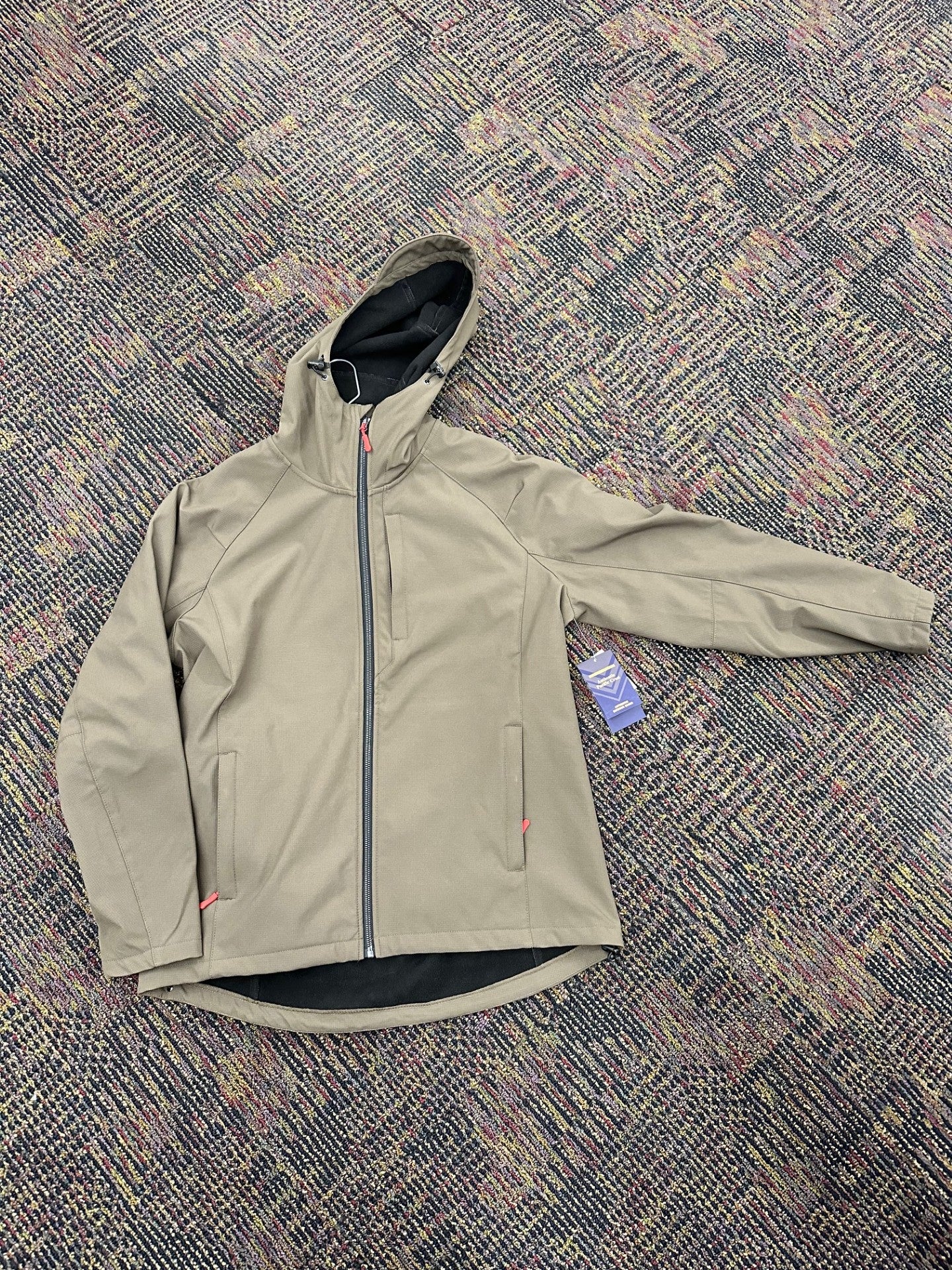 Pacific Crest Zip Up Jacket with Hood - Brass