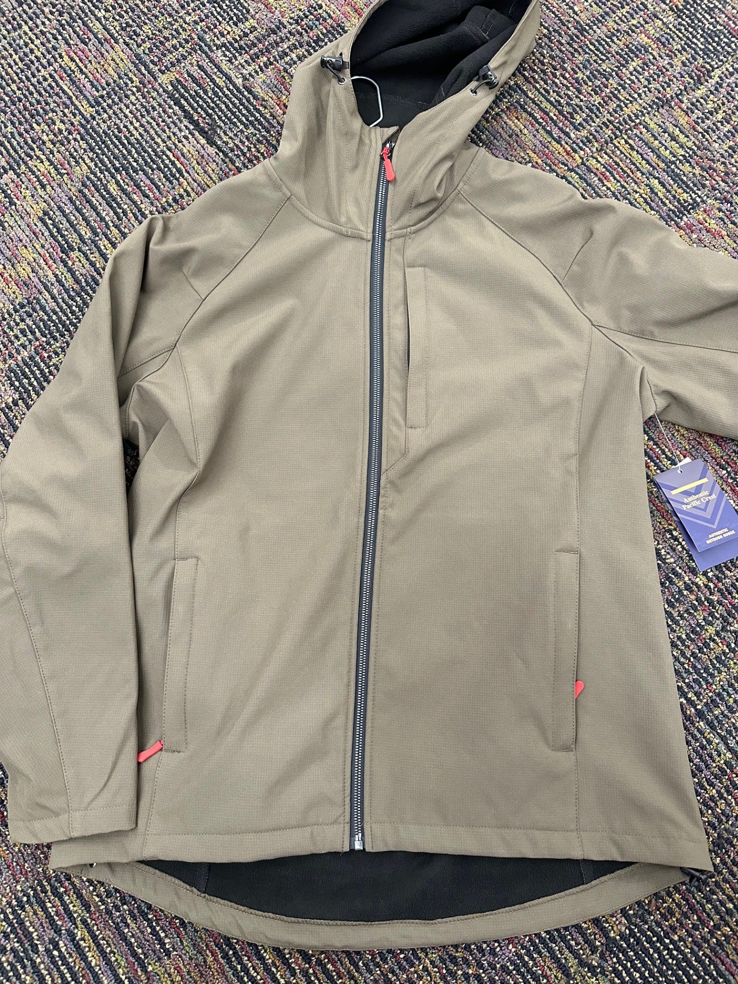 Pacific Crest Zip Up Jacket with Hood - Brass