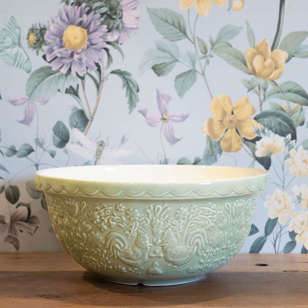 Mason Cash Home to Roost S12 (4.25 Qt) Mixing Bowl | Sawgrass Green