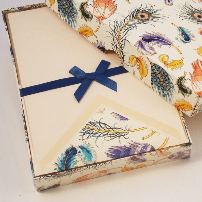 Writing Papers and Lined Envelopes - Feathers
