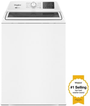 WTW4307SW 4.2–4.3 Cu. Ft. Whirlpool® Top Load Washer with 2-in-1 Removable Agitator and Soft Close Glass Lid