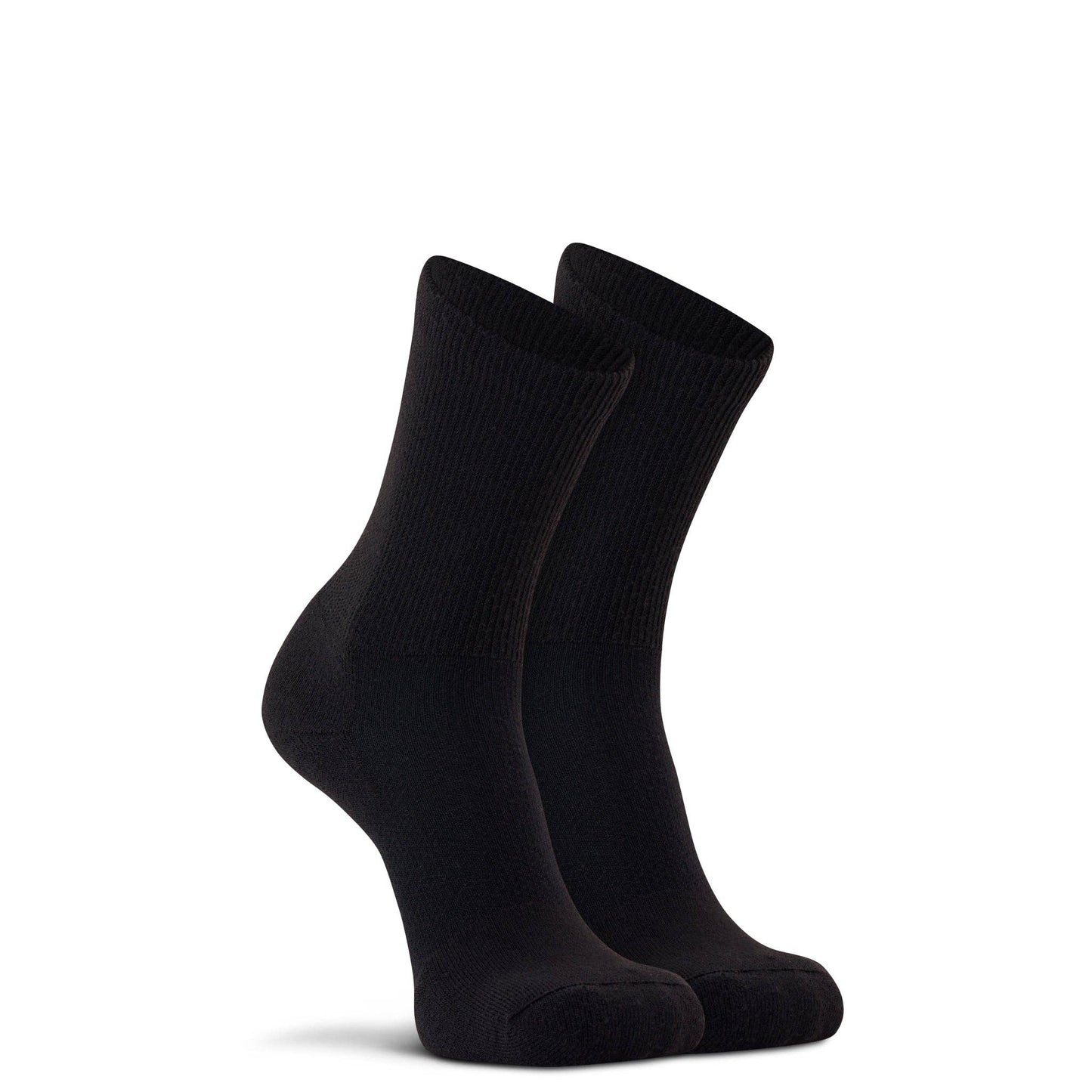 Her Diabetic Lightweight Crew - 2 pack: Black / Medium