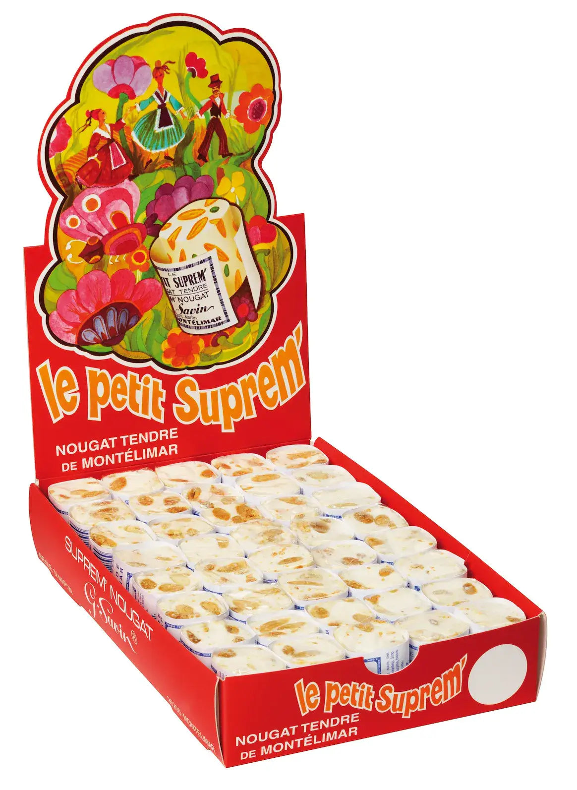 Présentoir de 40 petits "Suprem" - Nougat de Montélimar