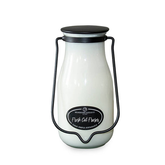 14 oz Milkbottle Soy Candle: Fresh Cut Fraser, by Milkhouse