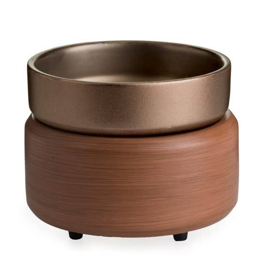 Pewter & Walnut 2-in-1 Tabletop Wax Melter