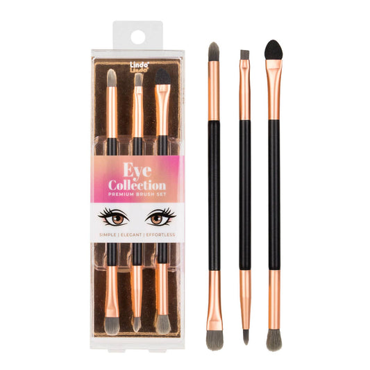 Lindo Eye Collection Dual-Ended Premium Makeup Brush Set