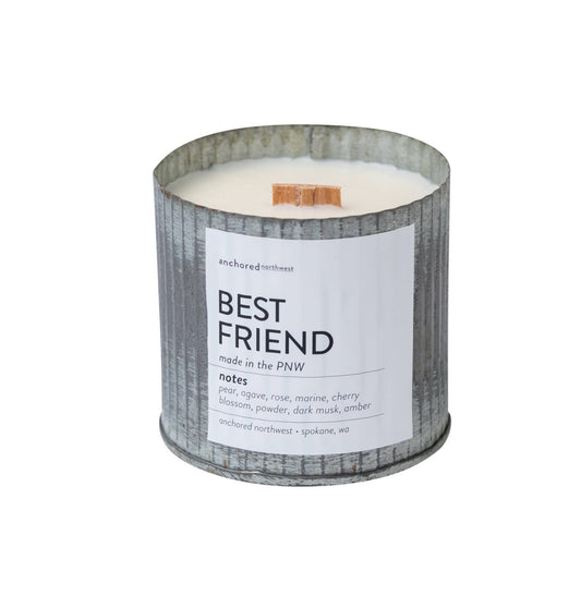 Best Friend Wood Wick Rustic Farmhouse Soy Candle: 10oz