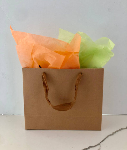 10pcs,horizontal Kraft Paper Gift Bag Free Tissue Five sizes: B1